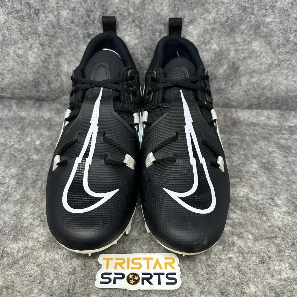 Nike Alpha Menace Pro 3 Football Cleats Mens 14 Black White Shoes CT6649-001